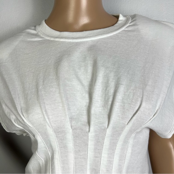 NEW SR+ RONNY KOBO REVOLVE WHITE FITTED T-SHIRT - Picture 3 of 8